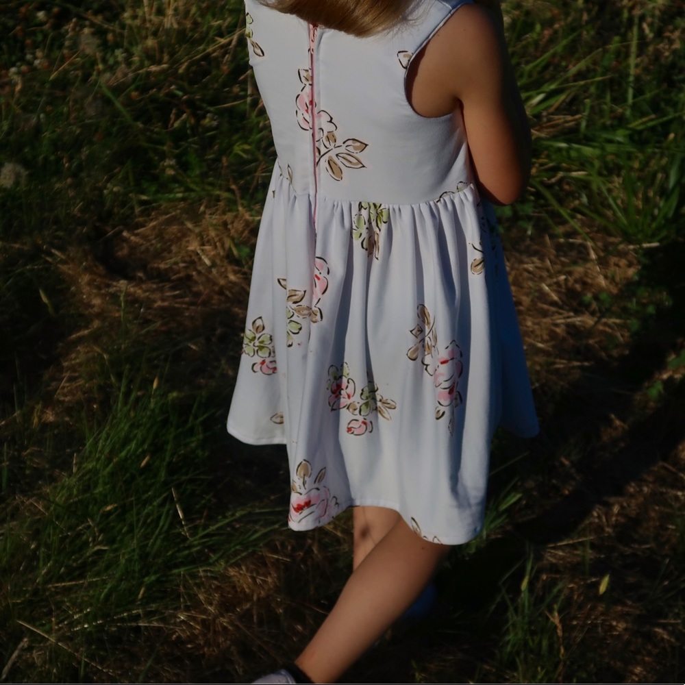 Cloche Dior floral toddler dress, birthday, spring, Easter, occasional